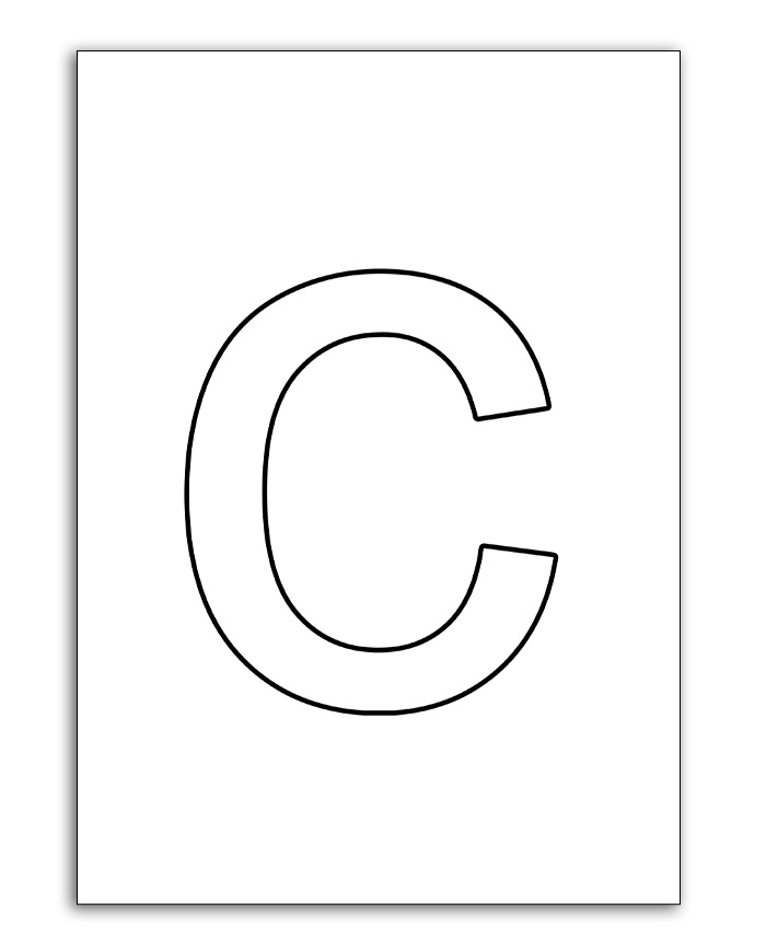 letter c outline template
