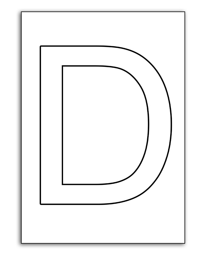Letter D Outline