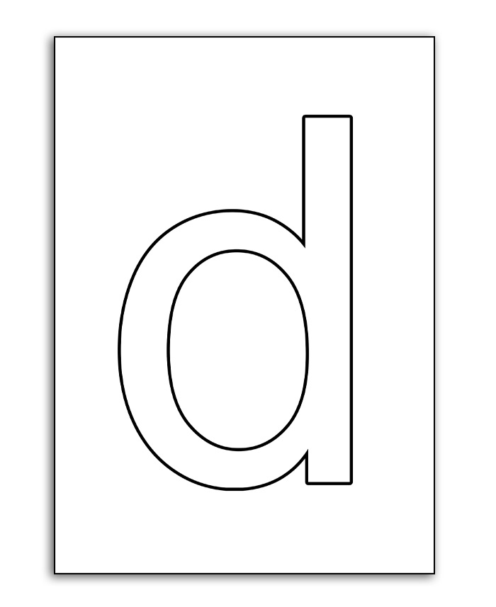 Letter D Outline Uppercase And Lowercase Templates Just Family Fun