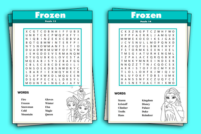 frozen word search