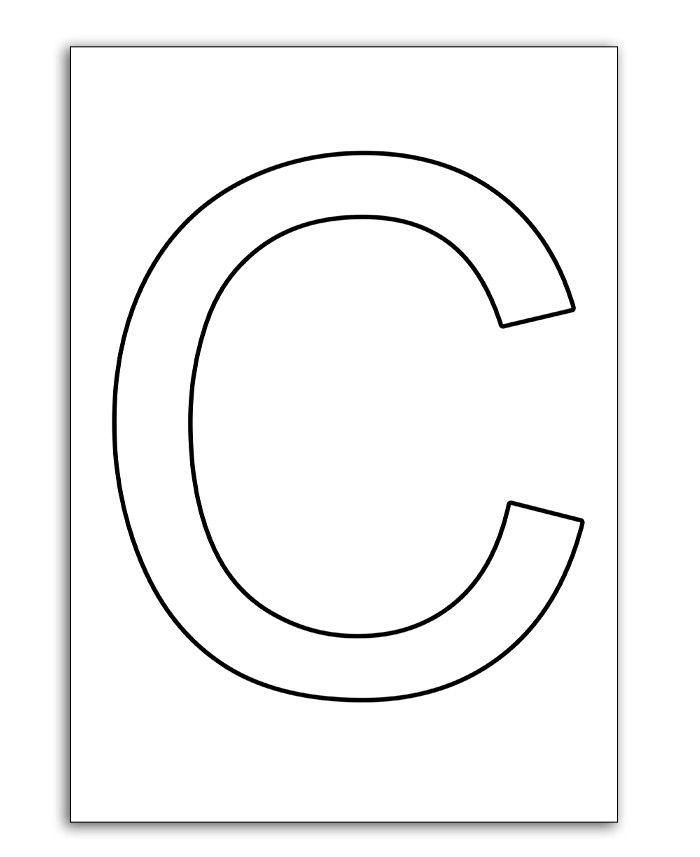uppercase letter c outline 
