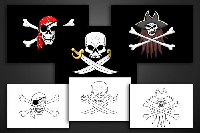 Printable Pirate Flag Template