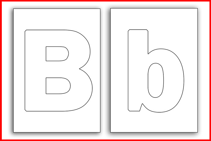 letter b outline template