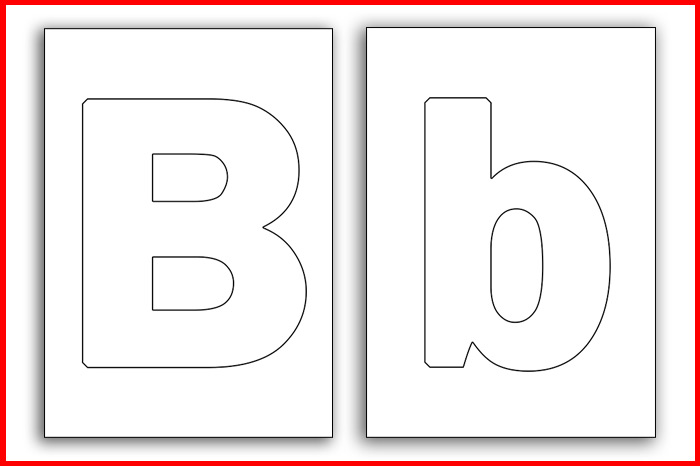 Letter B Outline - Downloadable & Printable Templates | Just Ffamily Fun