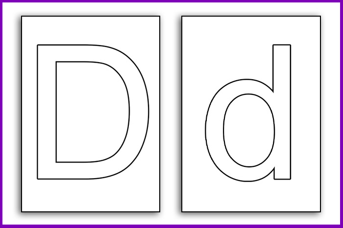 letter d outline
