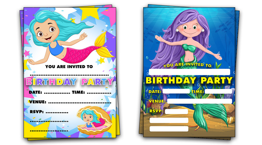 Mermaid Party Invitations