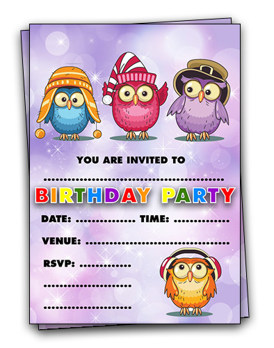 Owl Party Invitations
