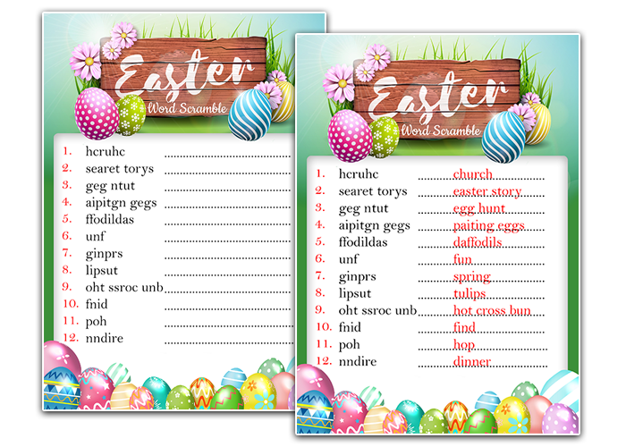 Printable Easter Word Scramble Just Family Fun