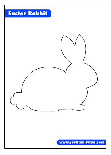 easter bunny outline printable