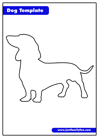 Free Dog Outline Template | Just Family Fun