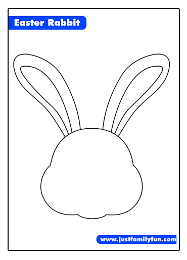 easter bunny face outline