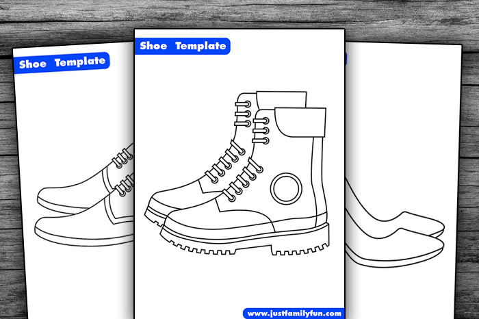 Free Printable Shoe Outline | Just Family Fun