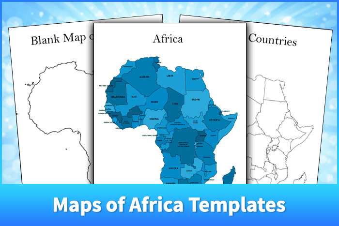 Maps of Africa Templates