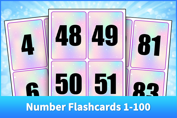 Number Flashcards 1-100