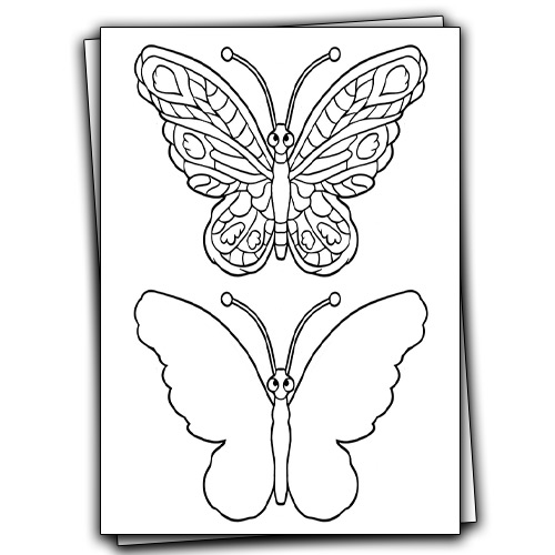 drawings of butterflies to print