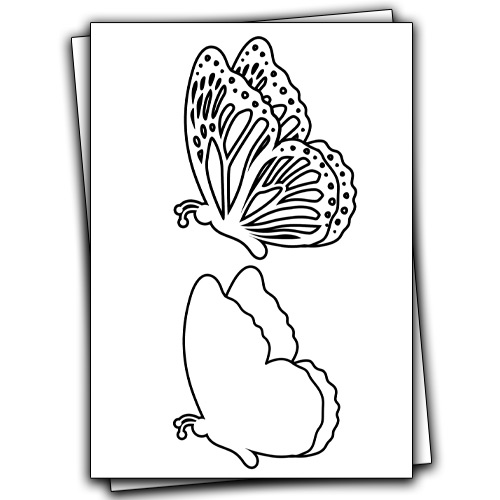 butterfly side view template