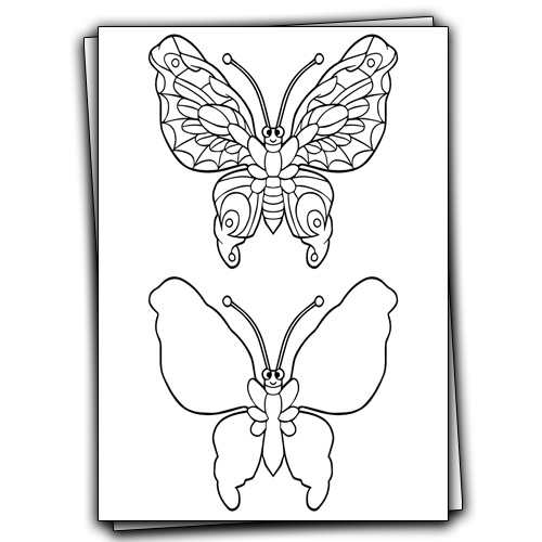simple butterflies outline