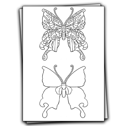 butterfly outline stencil