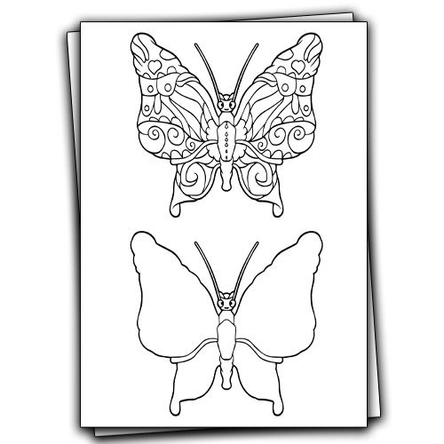 butterfly stencil outline