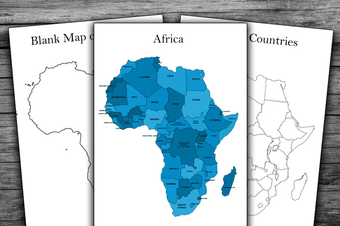 Blank map of Africa
