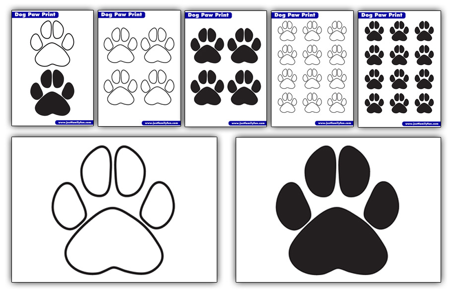 Free Printable Dog Paw Print Outline | Just Family Fun