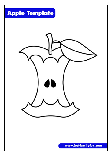 apple template black and white