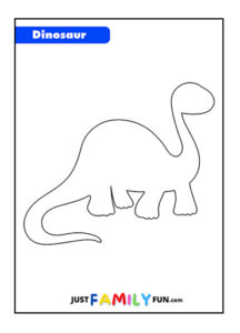 Free Printable Dinosaur Outline Stencil | Just Family Fun