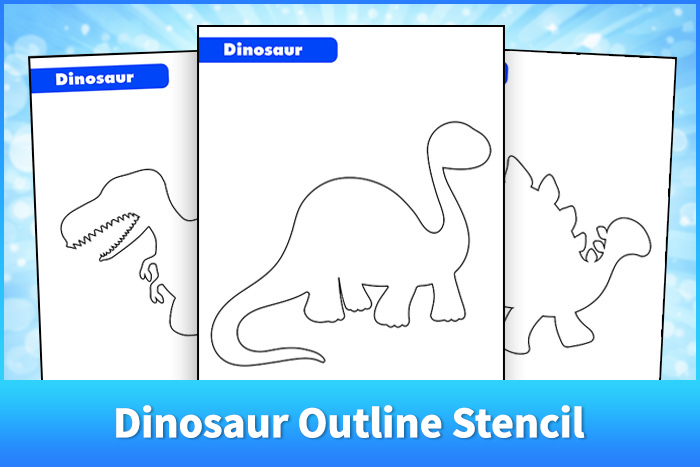 Dinosaur Outline Stencil