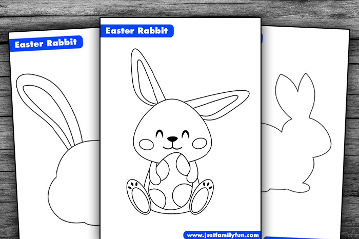 free printable easter bunny outline