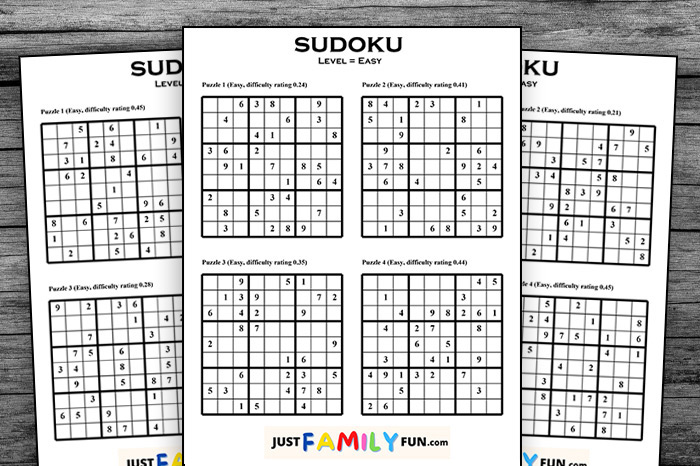 printable easy sudoku Puzzles