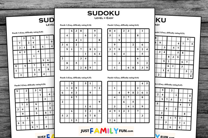 printable easy sudoku Puzzles