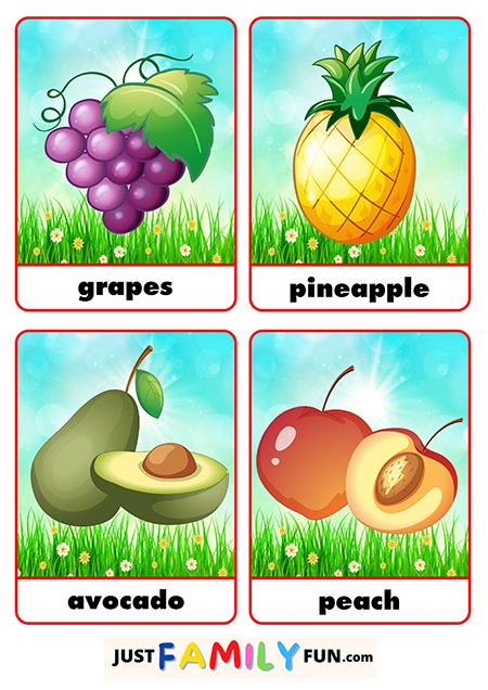 fruit flashcards printable