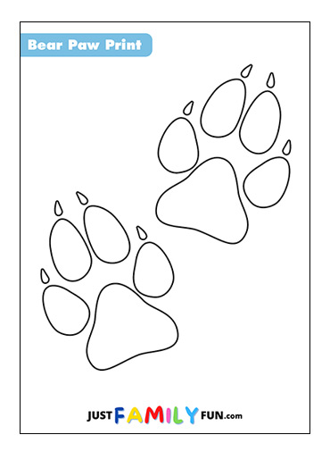 printable bear paw print