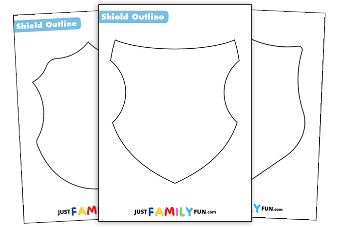 printable shield outline