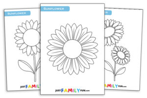 Printable Simple Sunflower Outline | Just Family Fun