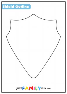 printable shield outline image