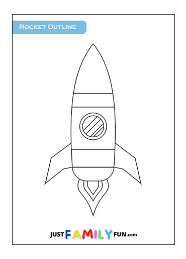 Free Printable Rocket Outline Just Family Fun