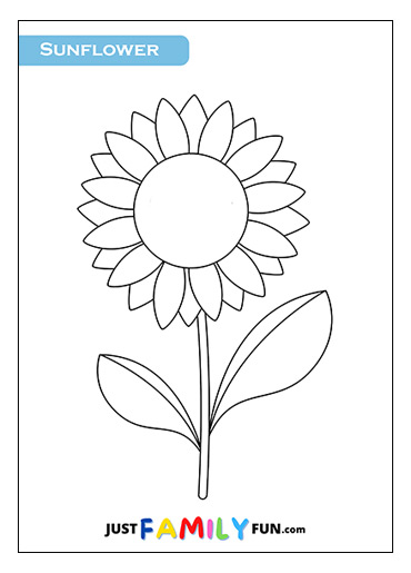 simple sunflower coloring pages