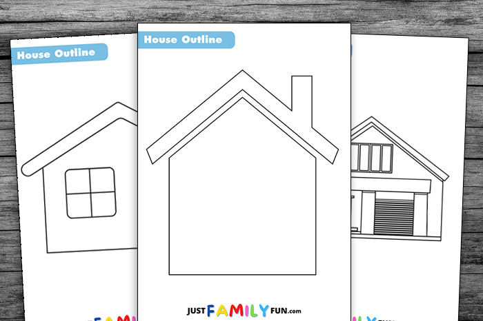 free printable house outline template pdf