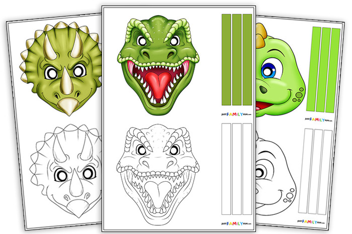 dino mask printable