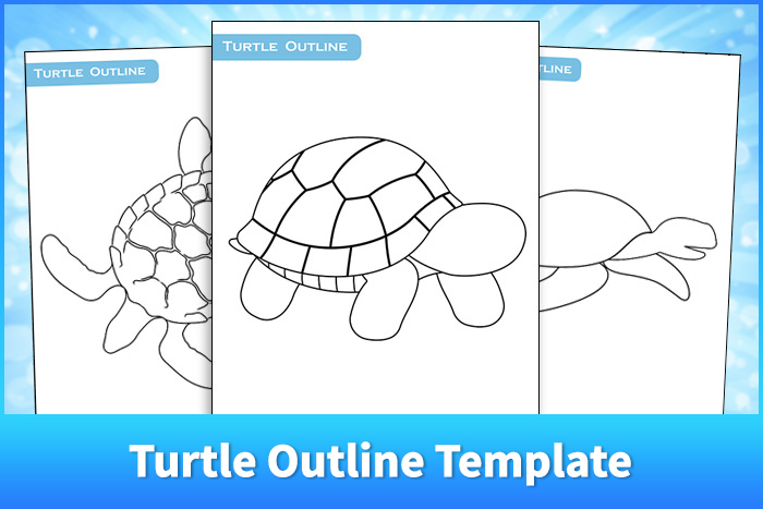 Turtle Outline Template