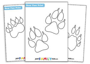 printable bear paw prints