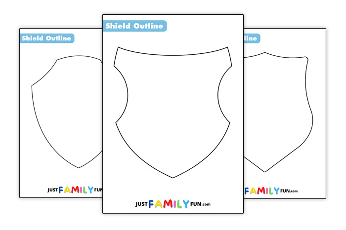 printable shield outline