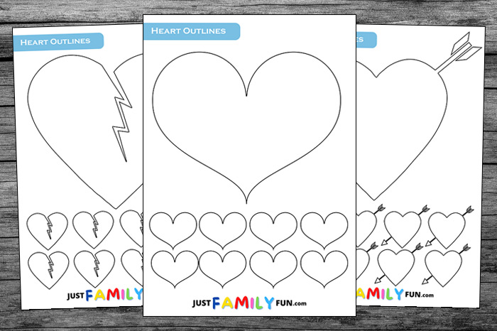 printable heart outline templates