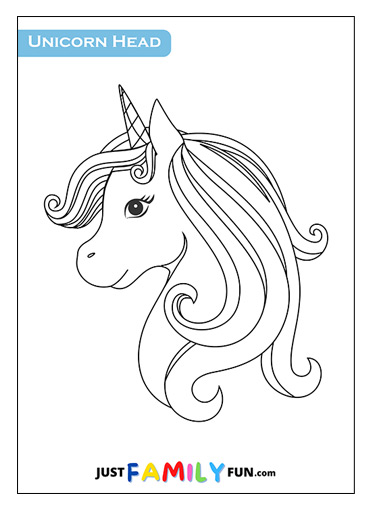 printable unicorn head outline