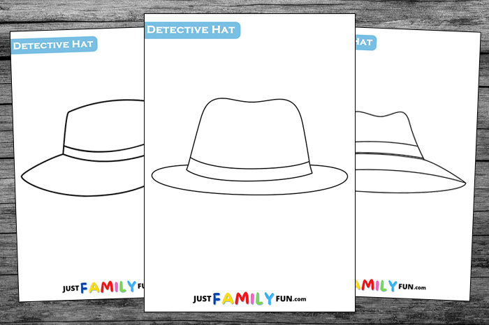 free detective hat outlines