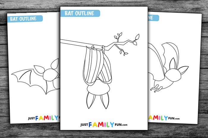 printable bat outlines for Halloween
