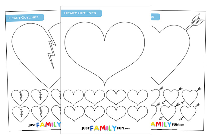 Printable Heart Outline Templates | Just Family Fun