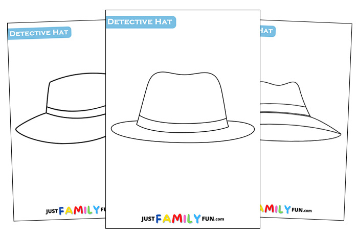 Printable Detective Hat Outlines | Just Family Fun