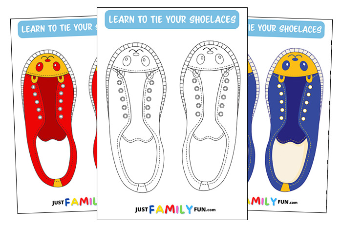 Learn to tie shoelces printable